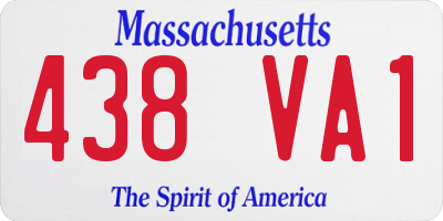 MA license plate 438VA1