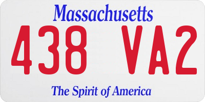 MA license plate 438VA2