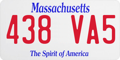 MA license plate 438VA5