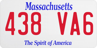 MA license plate 438VA6