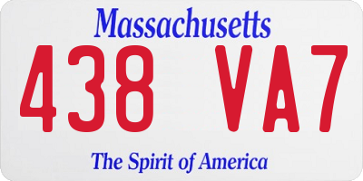 MA license plate 438VA7