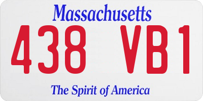 MA license plate 438VB1