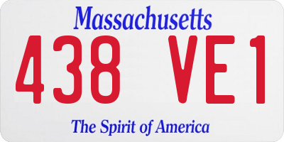 MA license plate 438VE1