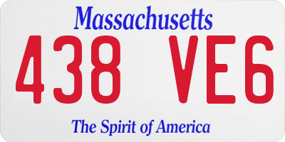 MA license plate 438VE6