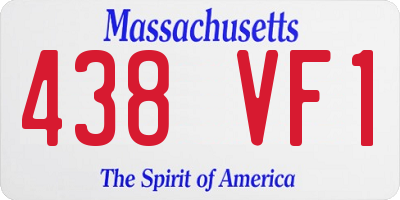 MA license plate 438VF1