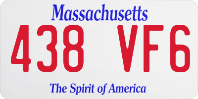 MA license plate 438VF6