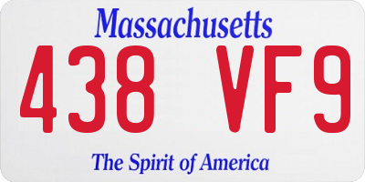 MA license plate 438VF9