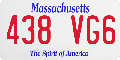 MA license plate 438VG6