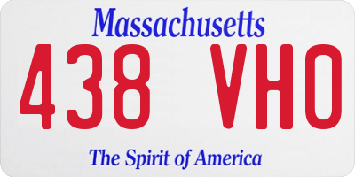 MA license plate 438VH0