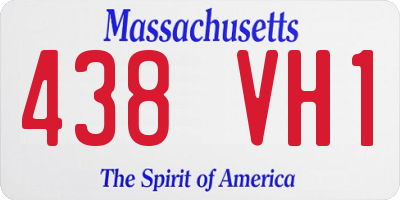 MA license plate 438VH1
