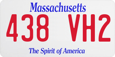 MA license plate 438VH2