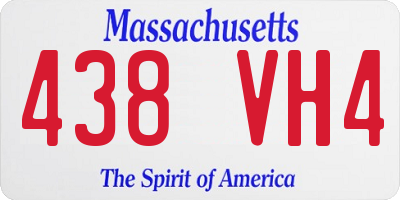 MA license plate 438VH4