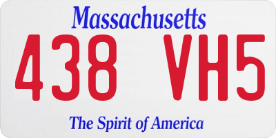 MA license plate 438VH5