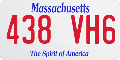 MA license plate 438VH6