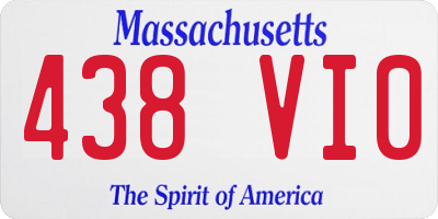 MA license plate 438VI0