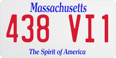 MA license plate 438VI1