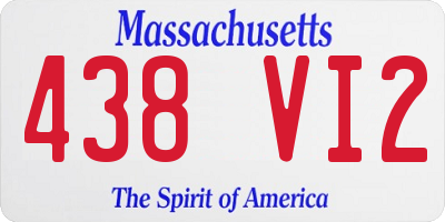 MA license plate 438VI2