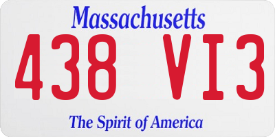 MA license plate 438VI3