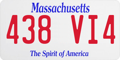 MA license plate 438VI4