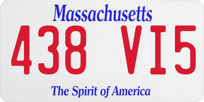 MA license plate 438VI5