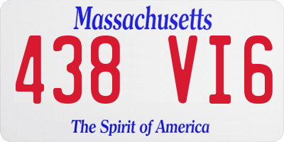 MA license plate 438VI6