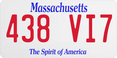 MA license plate 438VI7