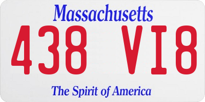 MA license plate 438VI8