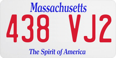 MA license plate 438VJ2