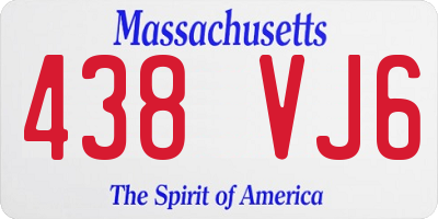 MA license plate 438VJ6