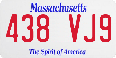 MA license plate 438VJ9