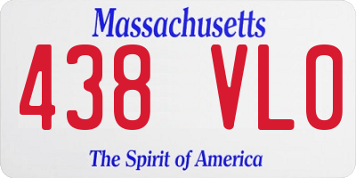 MA license plate 438VL0
