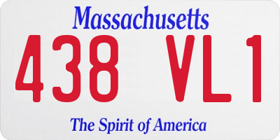 MA license plate 438VL1