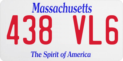 MA license plate 438VL6