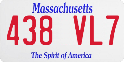 MA license plate 438VL7