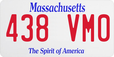 MA license plate 438VM0