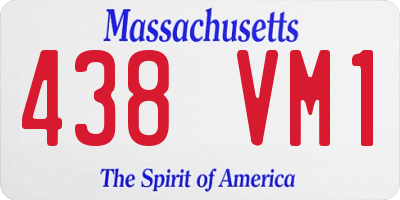 MA license plate 438VM1