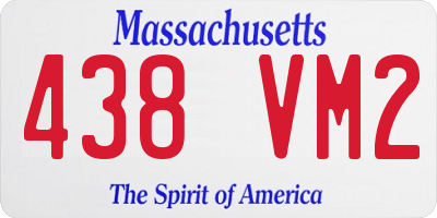 MA license plate 438VM2