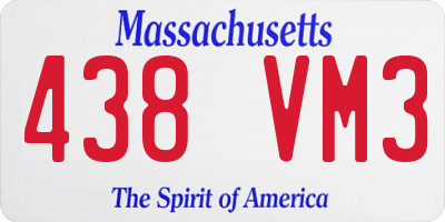 MA license plate 438VM3