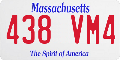 MA license plate 438VM4