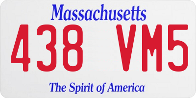 MA license plate 438VM5