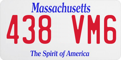 MA license plate 438VM6