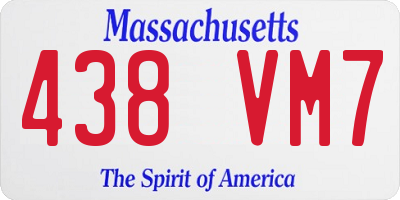 MA license plate 438VM7