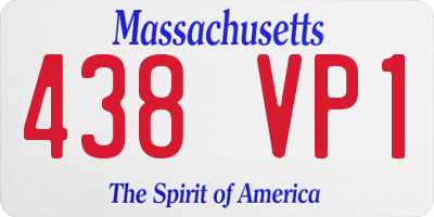 MA license plate 438VP1