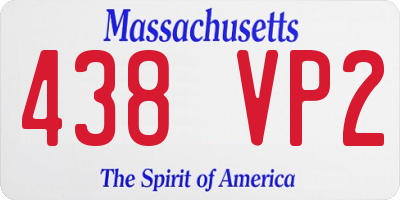 MA license plate 438VP2