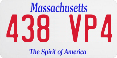 MA license plate 438VP4