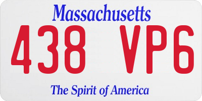 MA license plate 438VP6