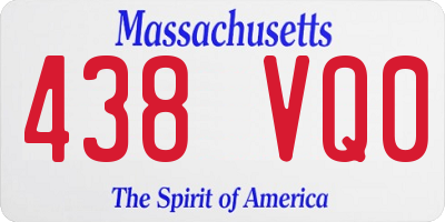 MA license plate 438VQ0