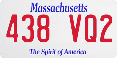 MA license plate 438VQ2