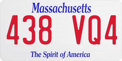 MA license plate 438VQ4