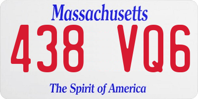 MA license plate 438VQ6